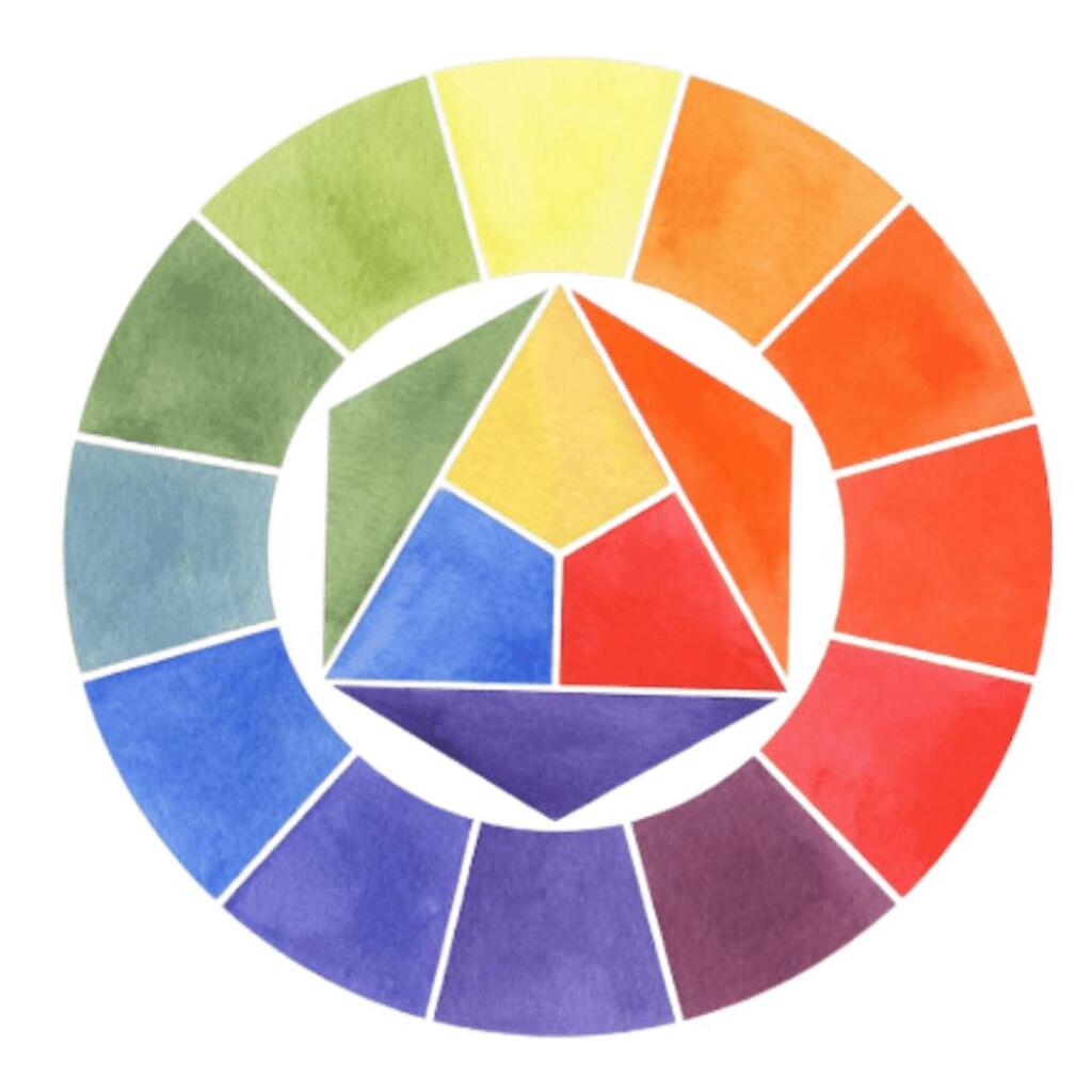 color wheel watercolor