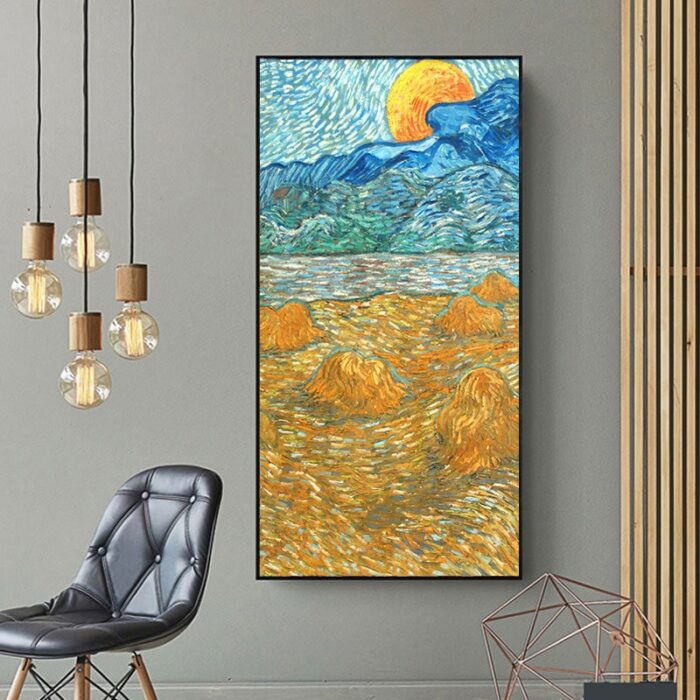 Vincent van Gogh, Evening Landscape with Rising Moon Vincent van Gogh, Evening Landscape with Rising Moon