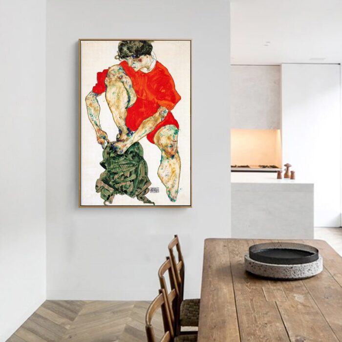 schiele-female-model-in-bright-red-jacket-and-pants-ambient-1