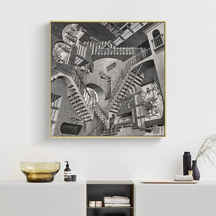 Maurits Cornelis Escher, Relativity (1953) ambient 4 Maurits Cornelis Escher, Relativity (1953) ambient 4