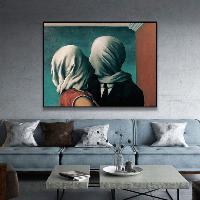 The Lovers II by René Magritte – Canvas Giclée Print - Pigment Pool