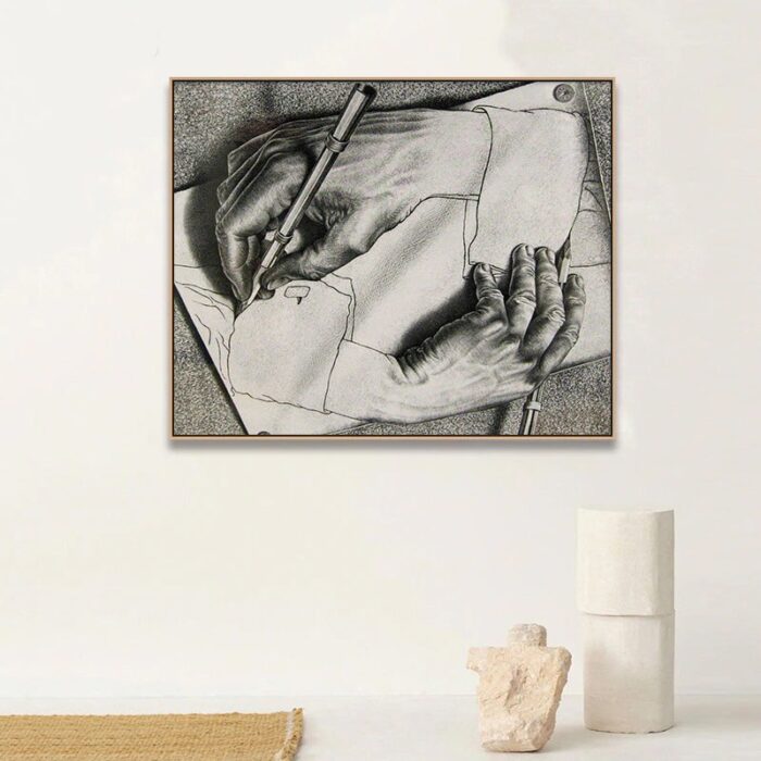 M C Escher, Drawing Hands (1948) ambient 2