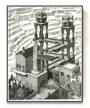 M C Escher, Waterfalls (1953)