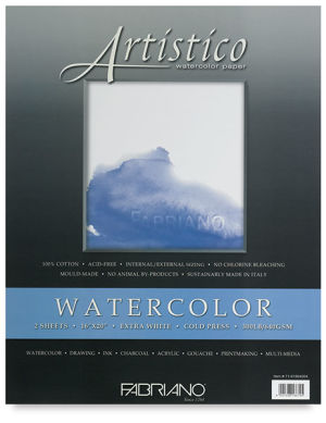Fabriano Artistico Watercolor Papers - 16'' x 20'', Extra White, Cold Press