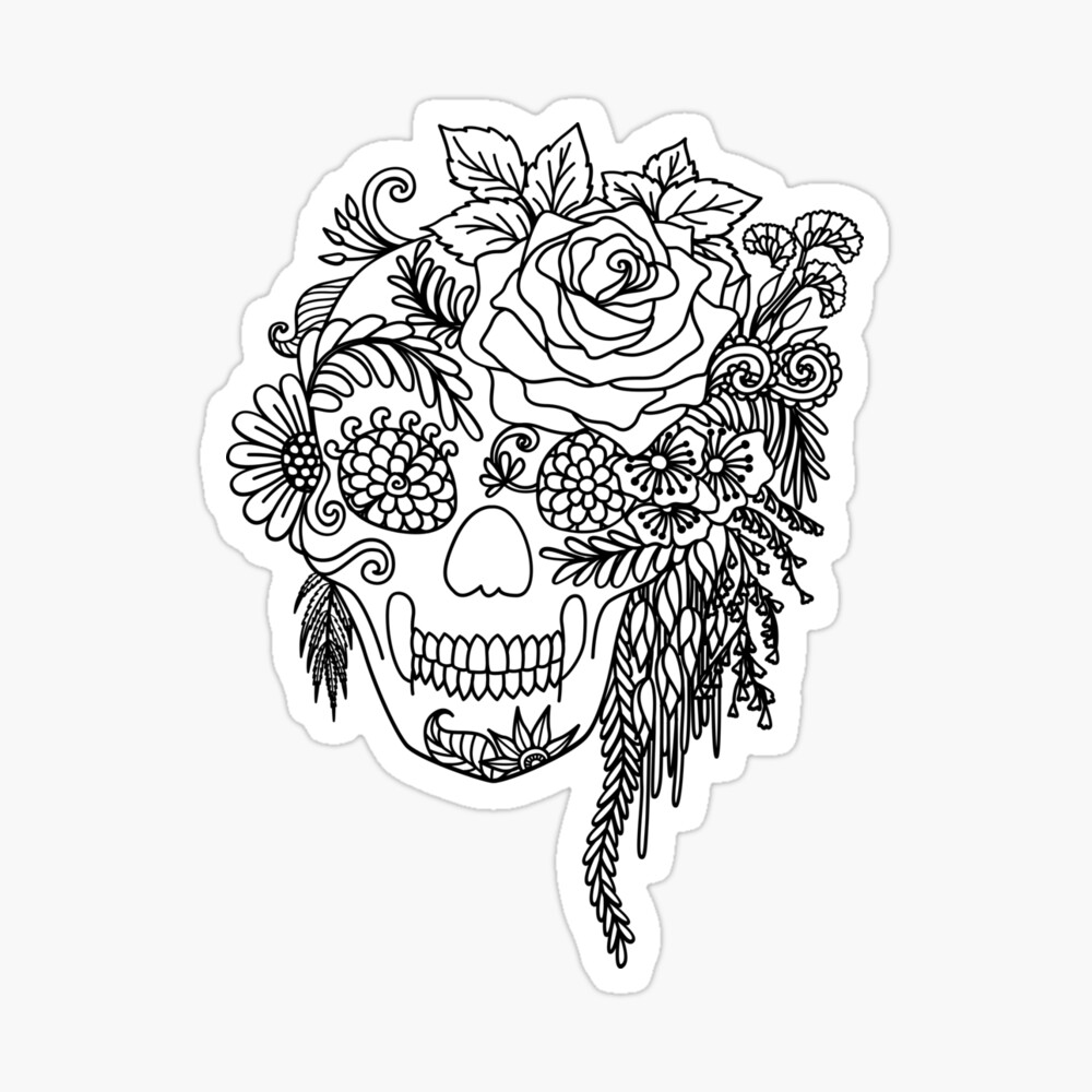 mandala geometric skull tattoo