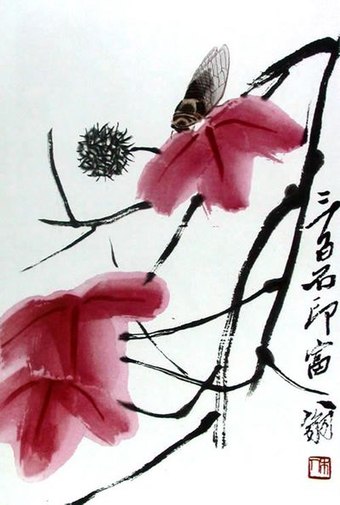 Painting of a cicada by Qi Baishi